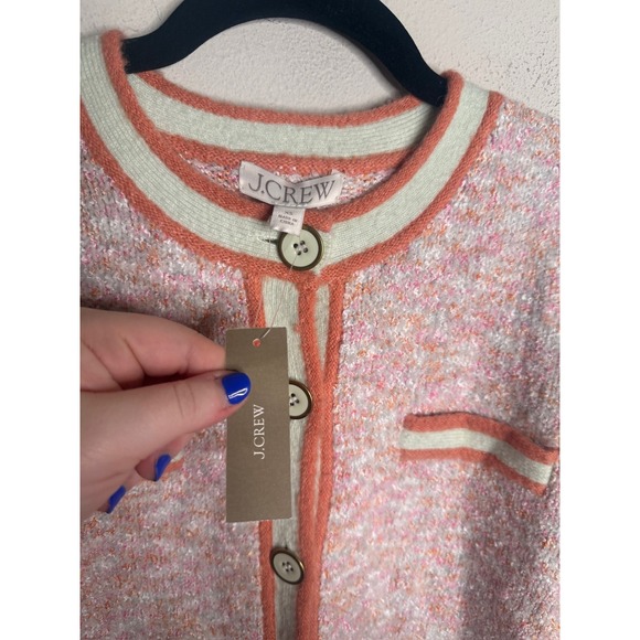 J. Crew NEW Marled Textured Knit Button Cardigan Sweater Jacket XS - Picture 5 of 7